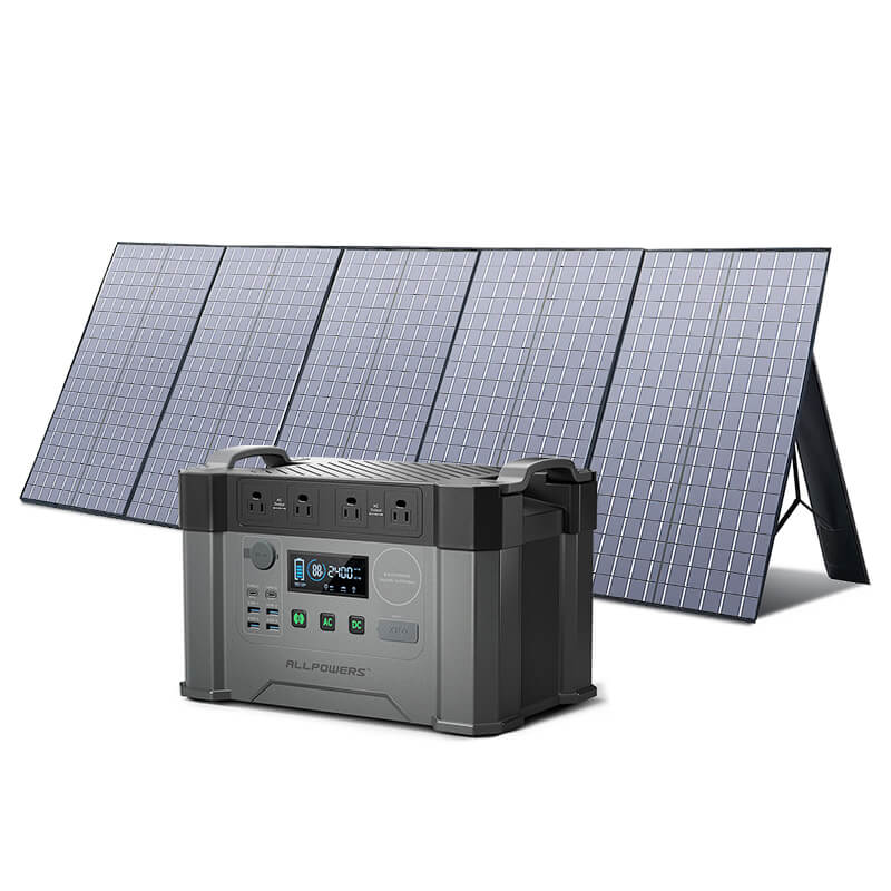 ALLPOWERS 2400W Solar Generator (S2000 Pro + SP037 400W Solar Panel)