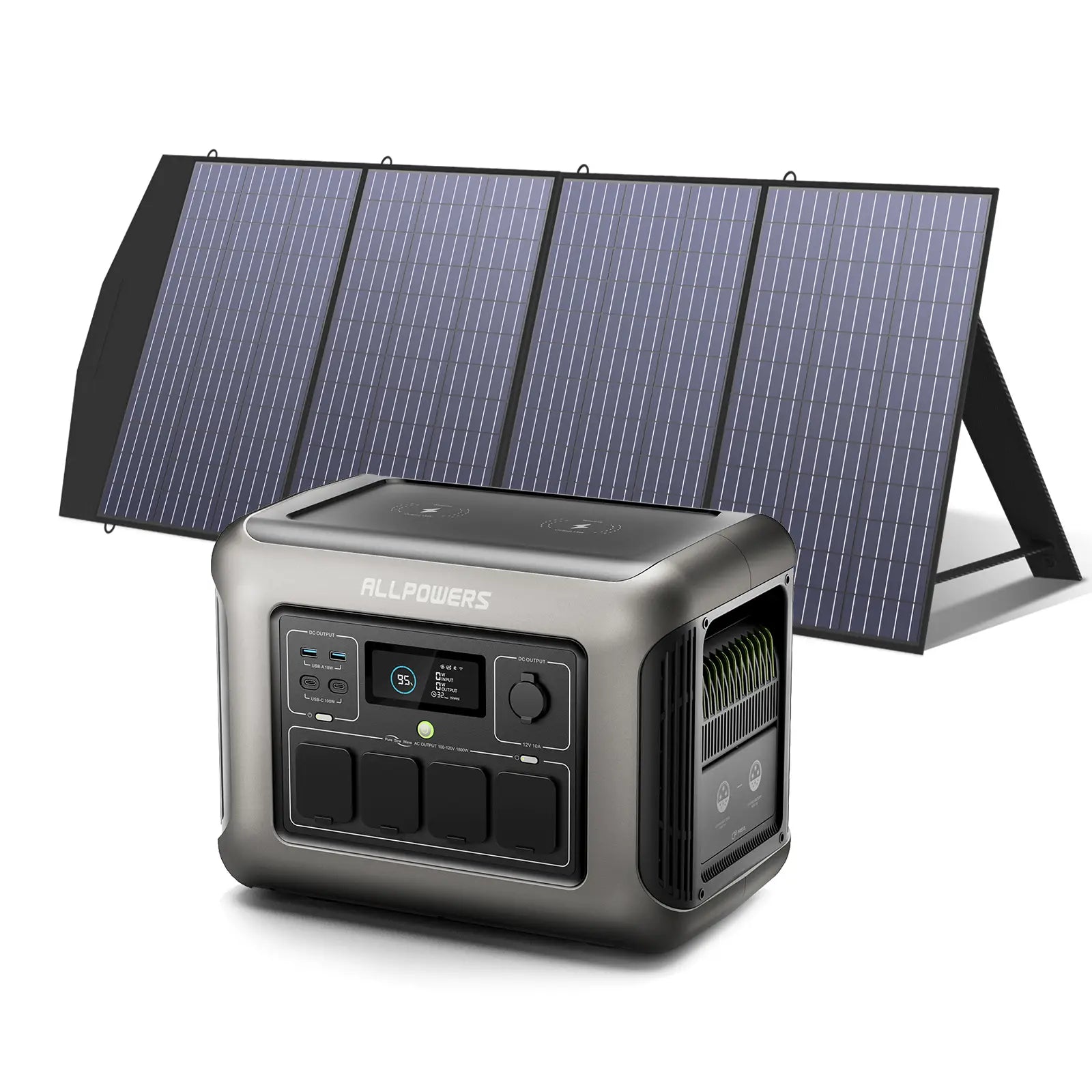 ALLPOWERS 1800W Solar Generator (R1500 + SP033 Solar Panel)