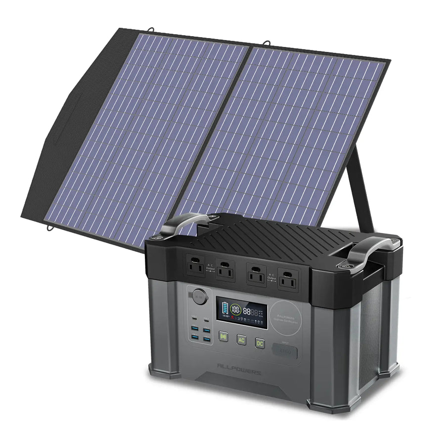 ALLPOWERS 2000W Solar Generator (S2000 + SP027 100W Solar Panel)
