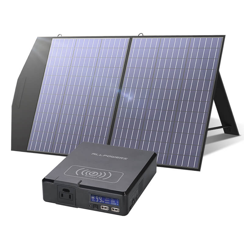 Solar Generator Kit Portable Power Bank 200W Solar Panel 100W
