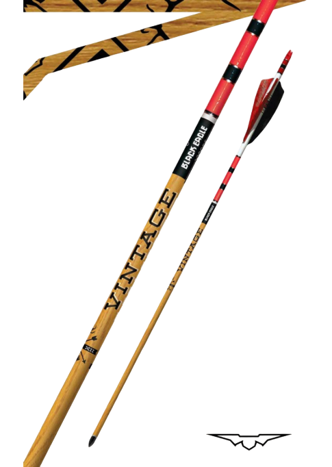 Black Eagle Vintage Crested Feathers Arrows, 6 count