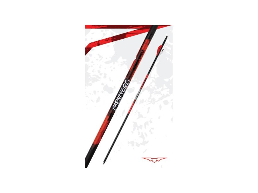 Black Eagle Carnivore Carbon Arrows w/ Blazer Vanes, 6 count