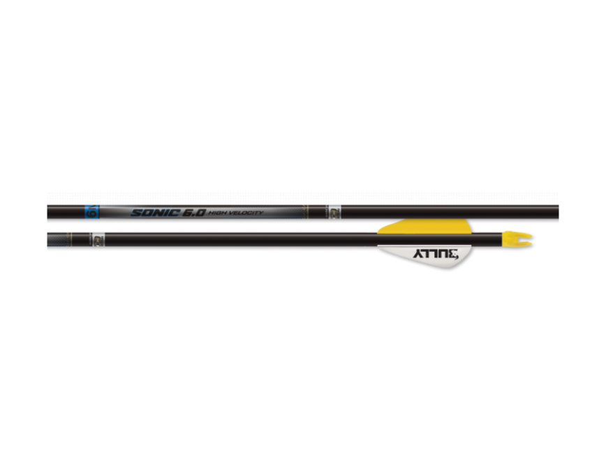 Easton Sonic 6.0 6MM ACU Carbon Arrows 12 Pack Bare Shafts, 12 Count