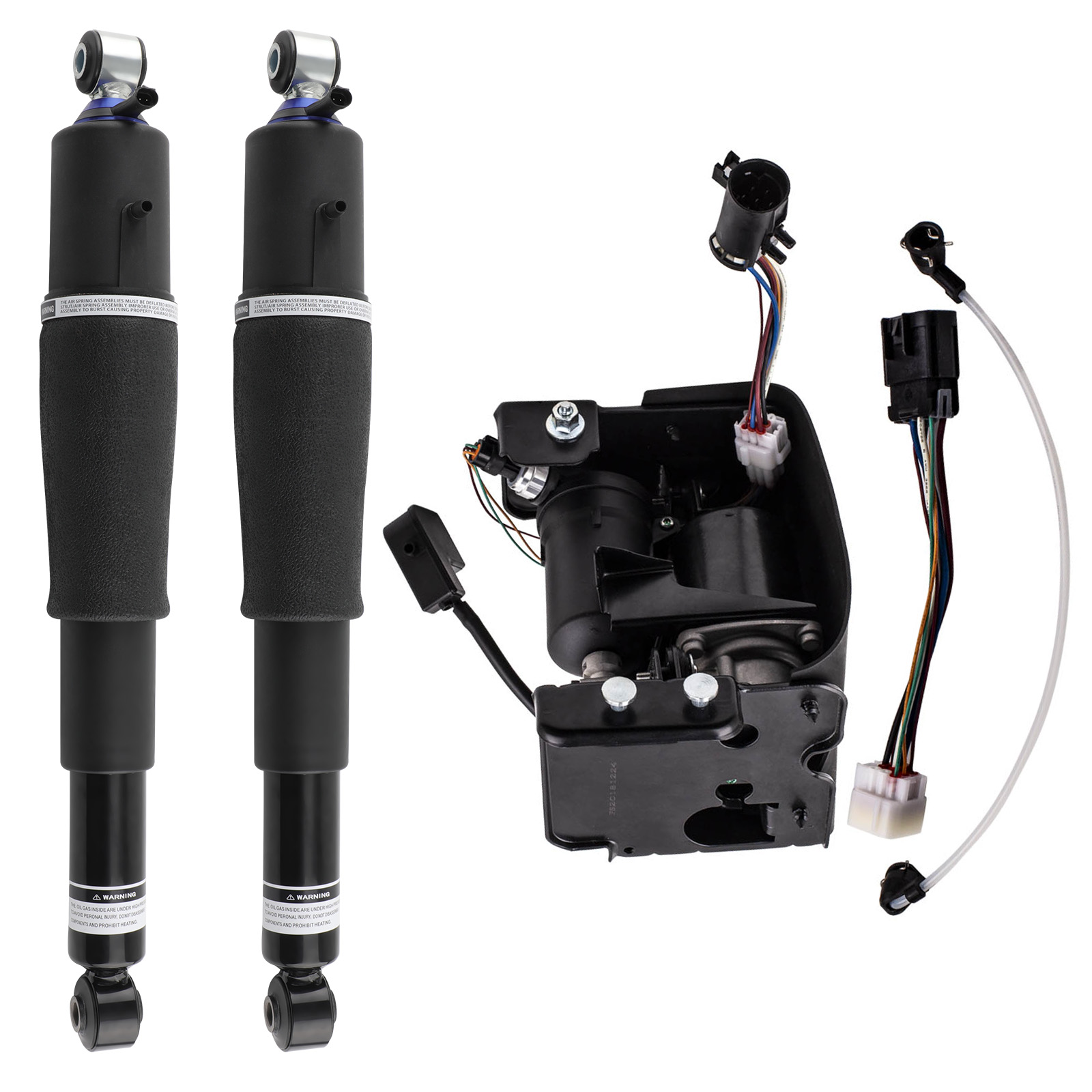 2x Air Suspension shocks+Compressor Pump compatible for Escalade Suburban Tahoe Yukon