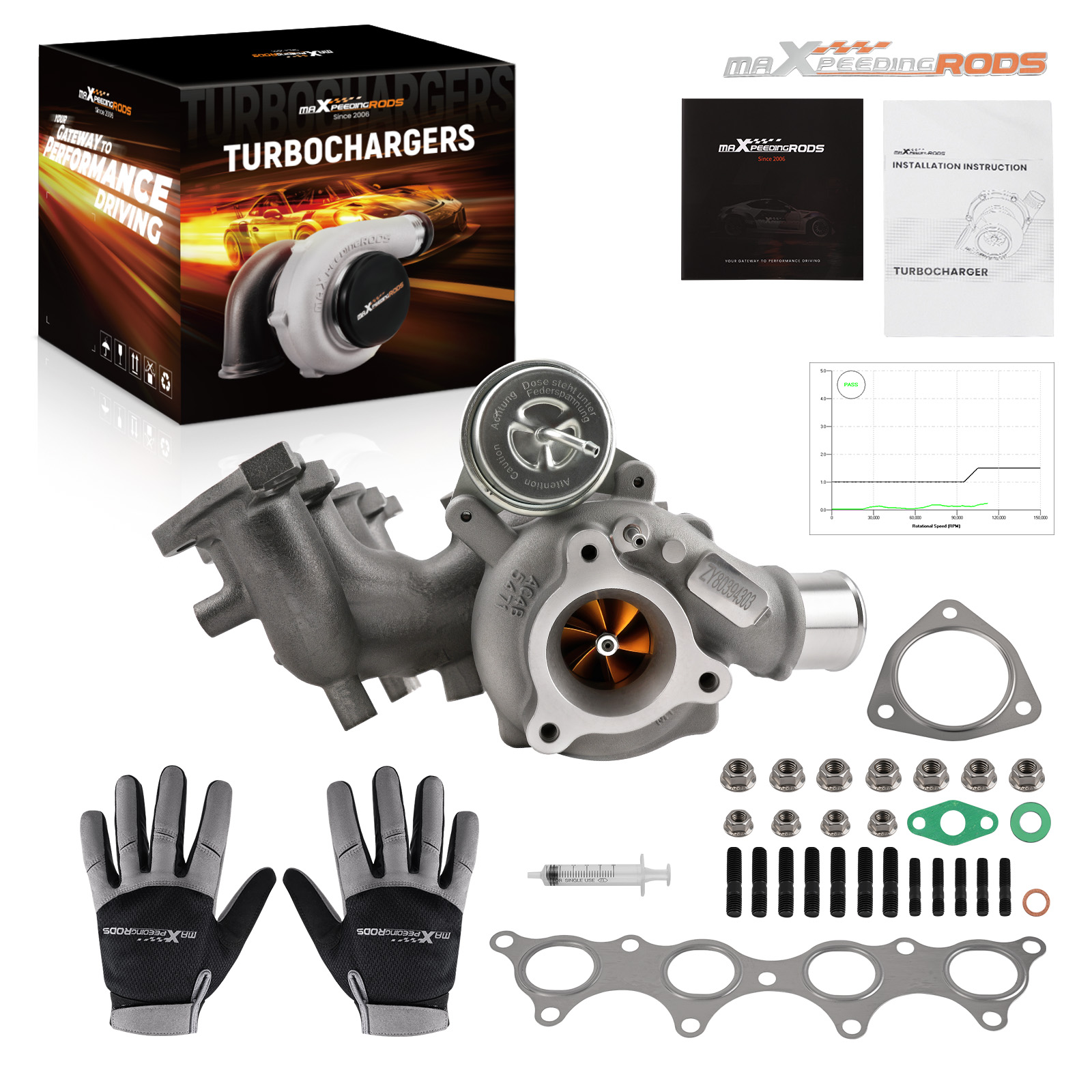 Upgraded Billet Turbo Turbocharger compatible for Kia Forte compatible for Hyundai Veloster 1.6L 2013-2017