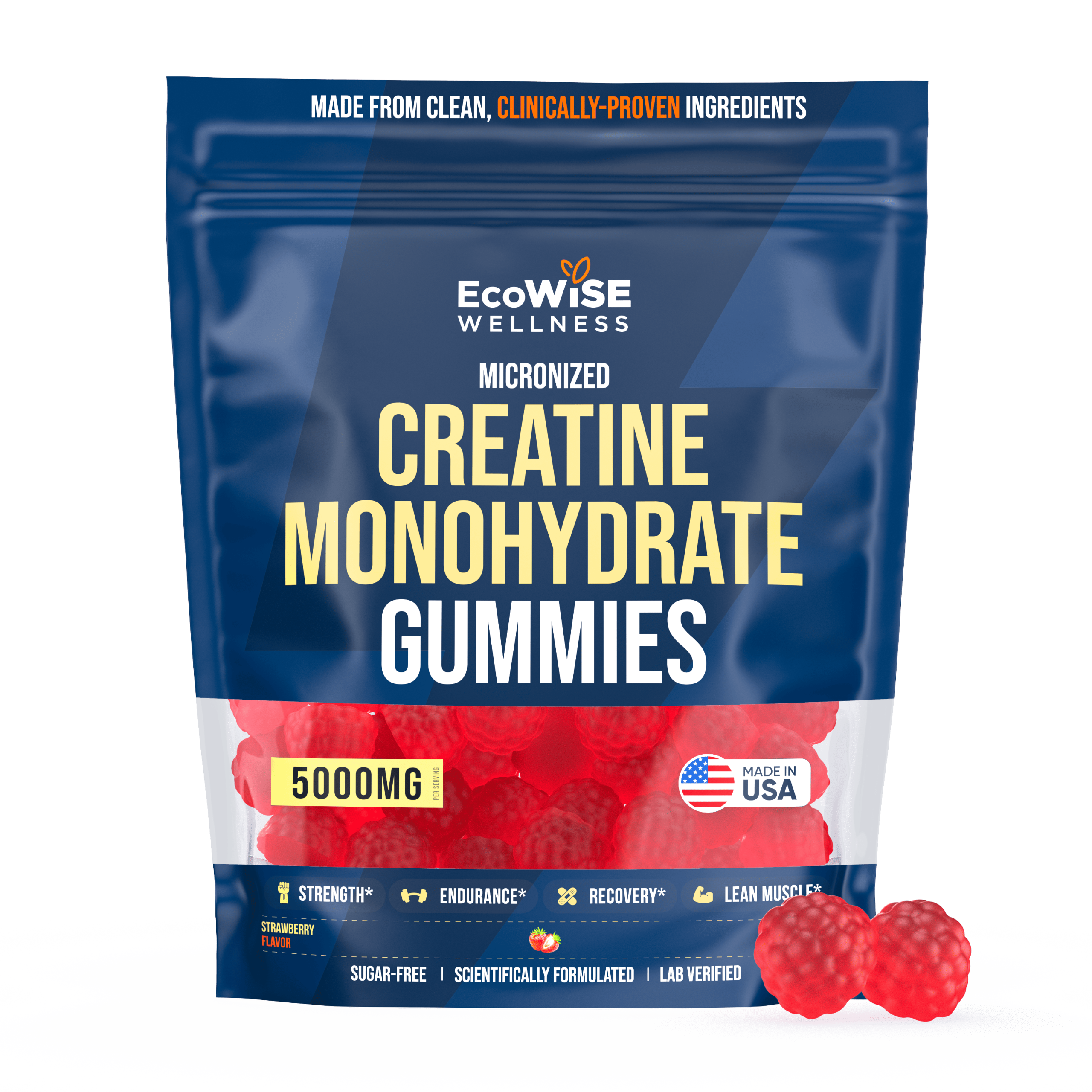 Ecowise Micronized Creatine Monohydrate Gummies Pouch Em – 3 PACKS AUTOSHIP EVERY 60 DAYS CHR
