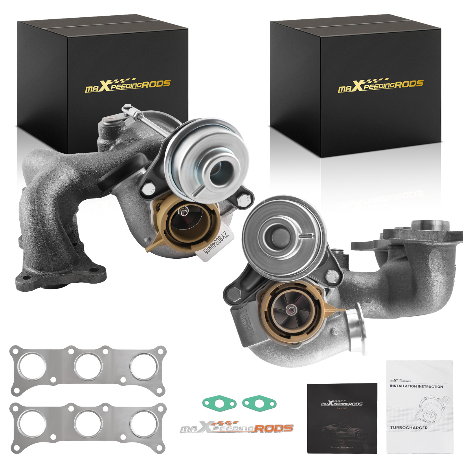 Twin Turbo Turbocharger compatible for BMW X6 2008-16 740i 740Li xDrive N54 TD03 3.0L