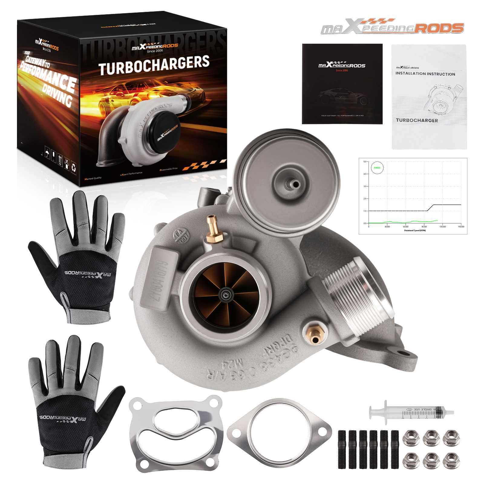 Billet Turbo Turbocharger compatible for Ford Mustang 2.3L Ecoboost 2015-2021 2106406