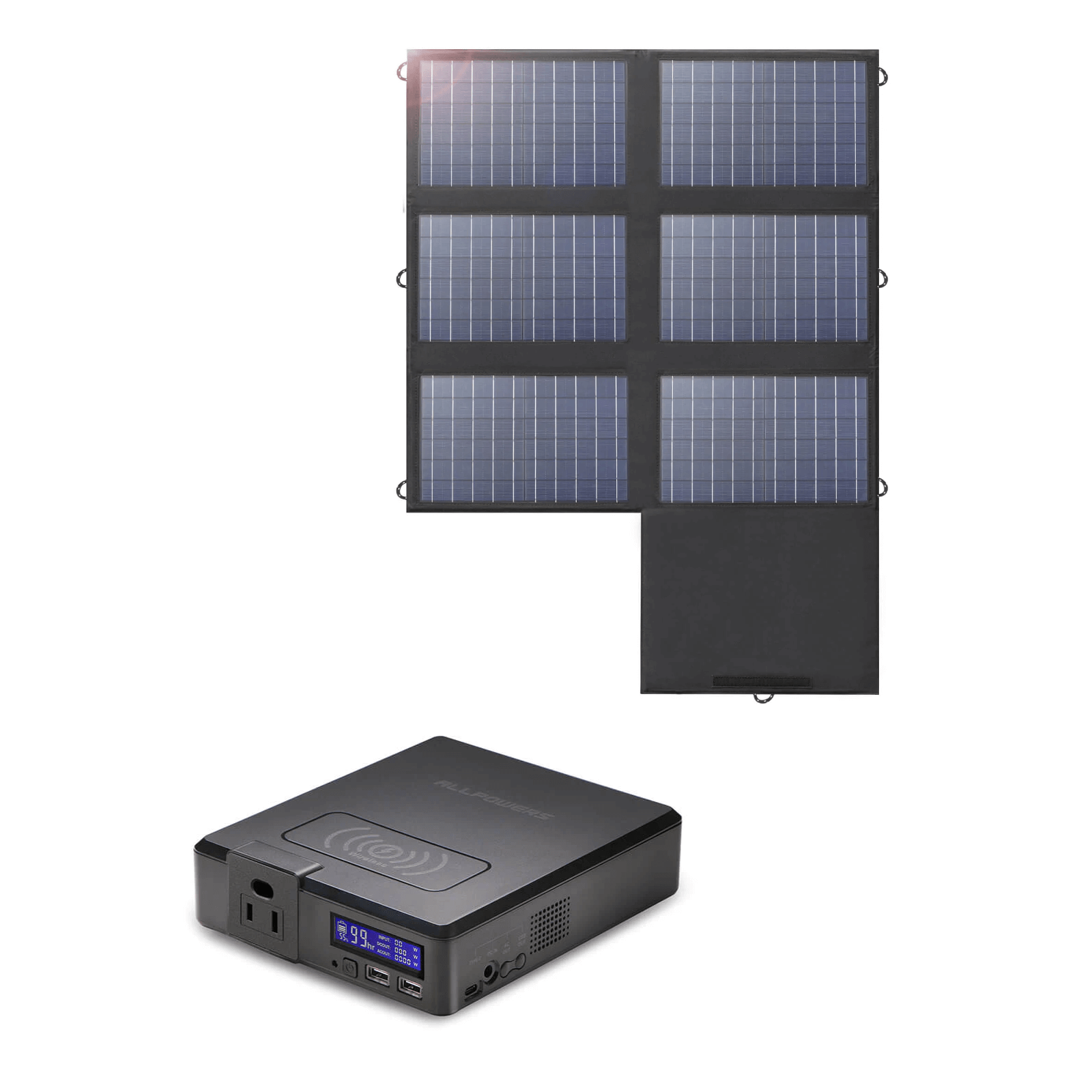 Allpowers Solar Generator Kit 200W Portable Power Bank 60W Solar Panel