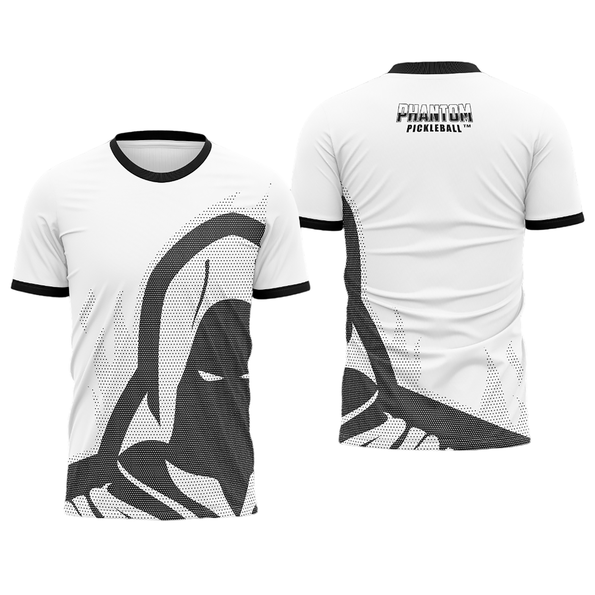 TEAM PHANTOM Unisex Short Sleeve Dry-Fit Full Sublimation T-Shirt – White