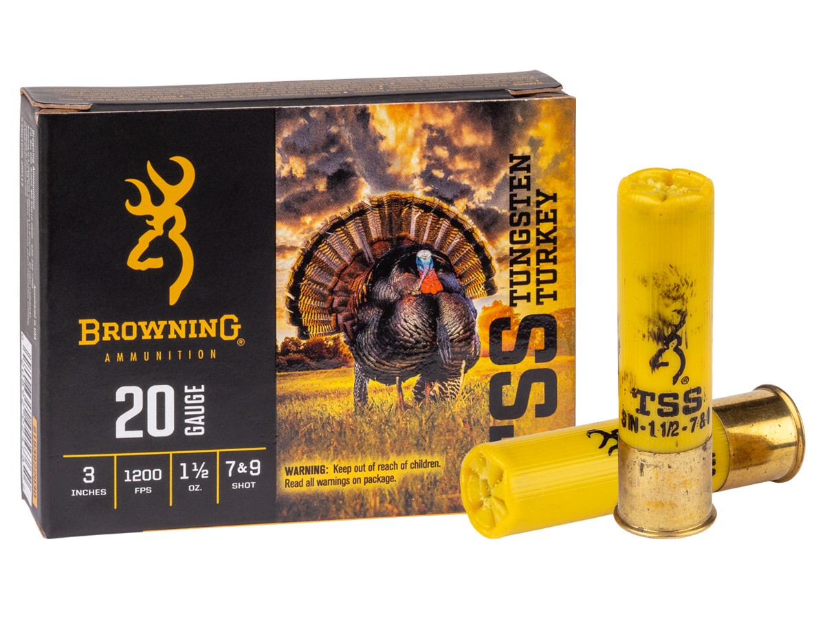 Browning 20GA TSS Tungsten Turkey 1 1/2oz, 7 & 9 Shot, 5ct