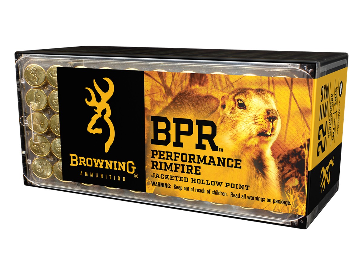 Browning .22 WMR BPR Performance Rimfire JHP, 40gr, 50ct