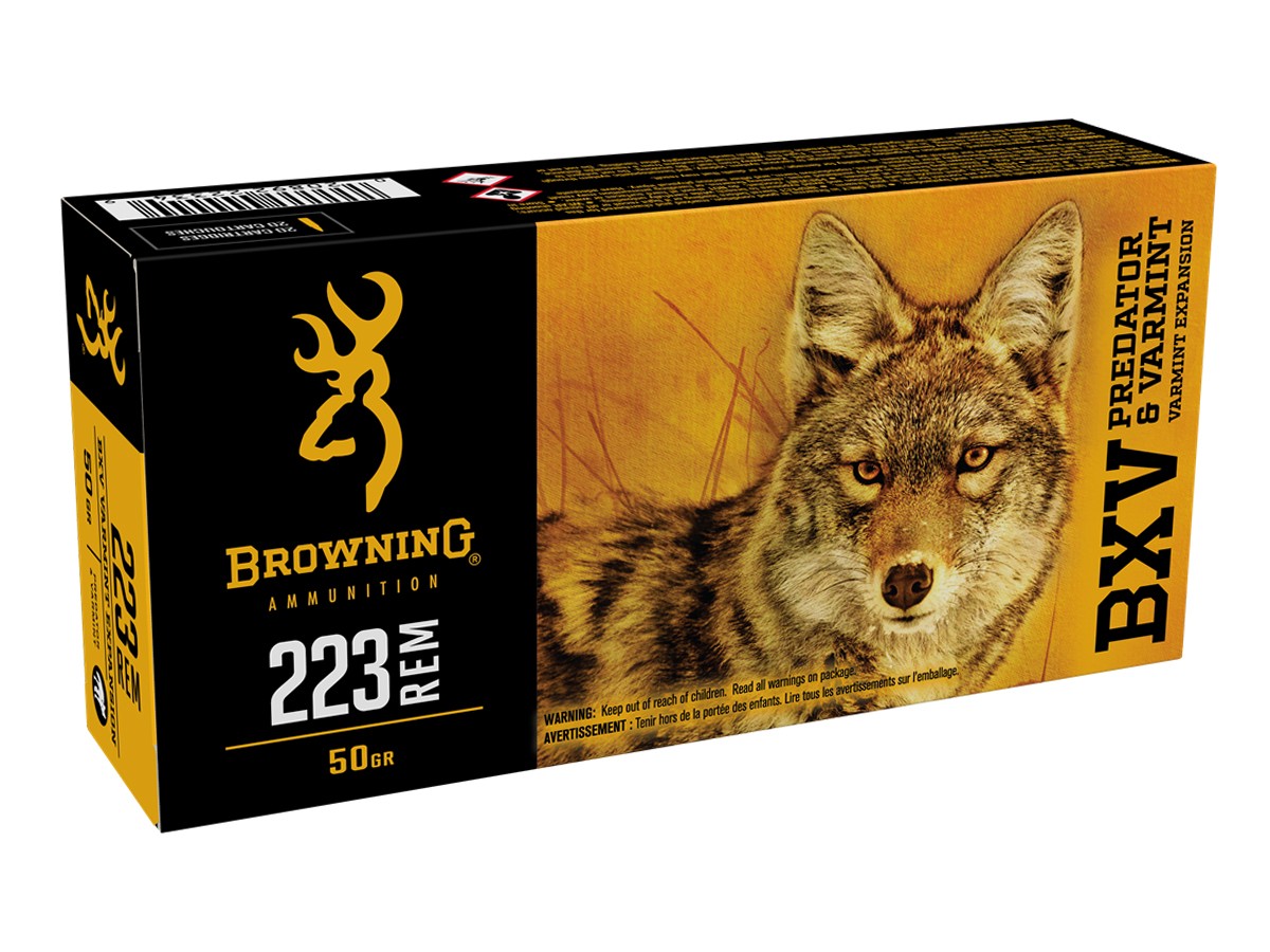 Browning .223 Remington BXV Predator and Varmint, 50gr, 20ct
