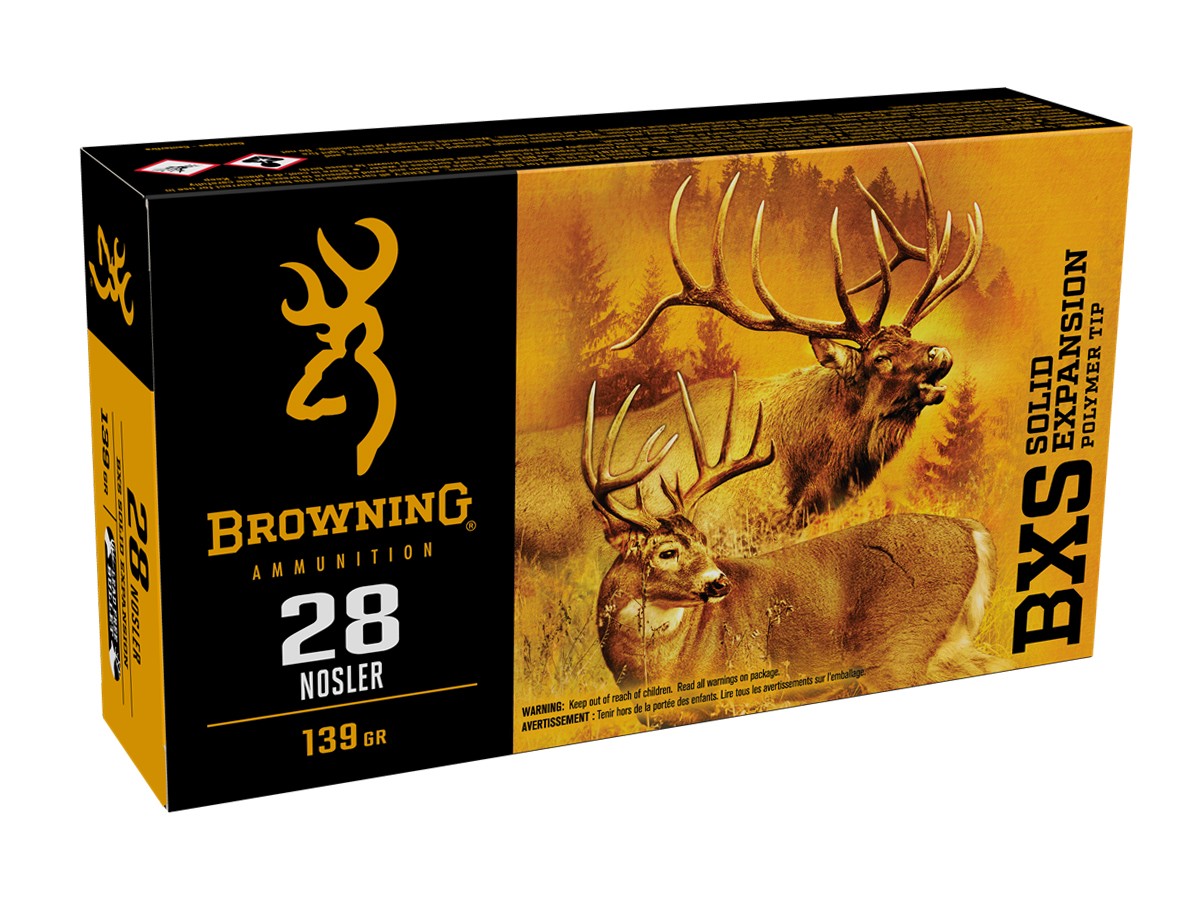 Browning .28 Nosler BXS Solid Expansion, 139gr, 20ct