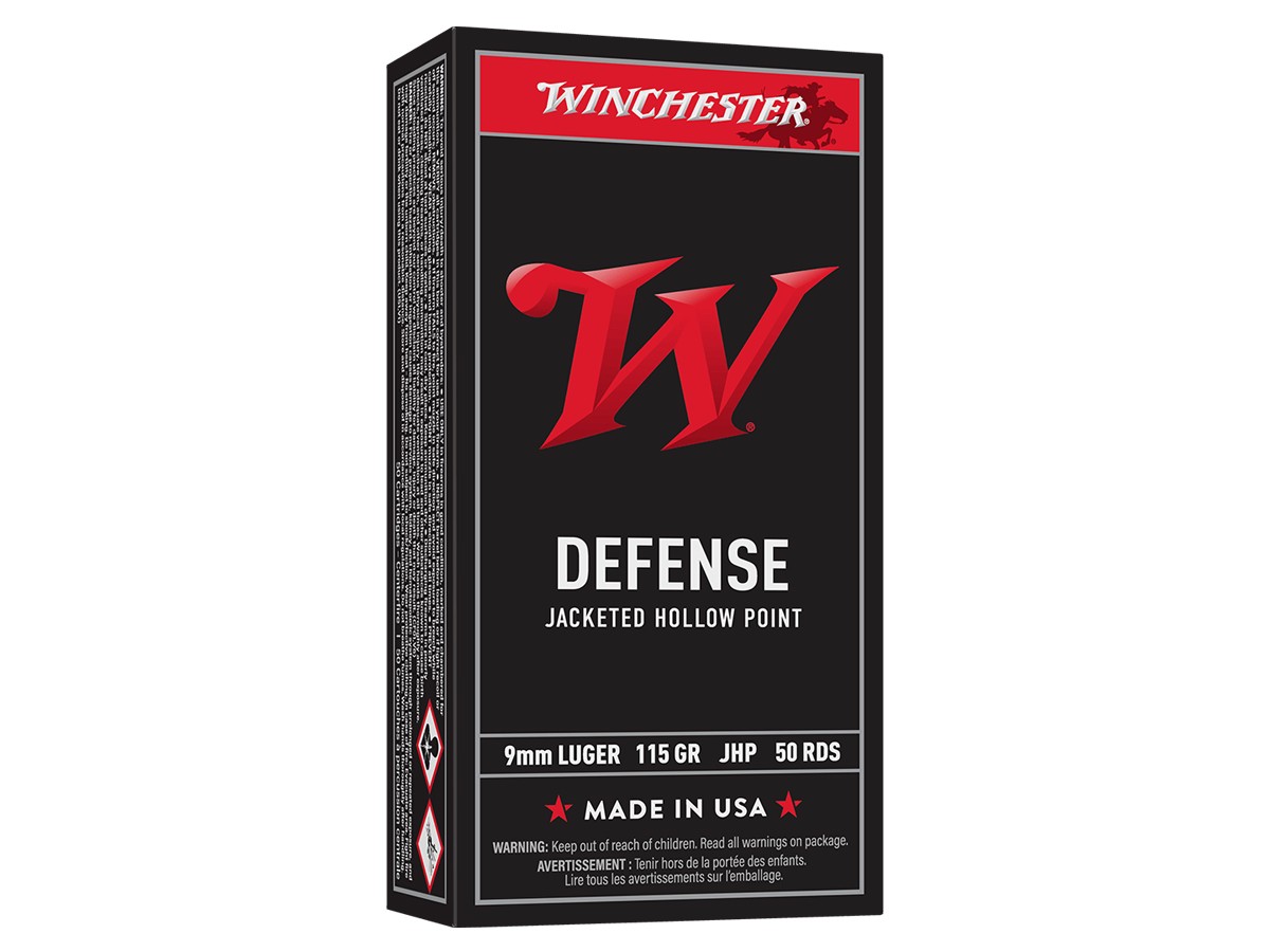 Winchester 9mm Luger USA Defense JHP, 115gr, 50ct