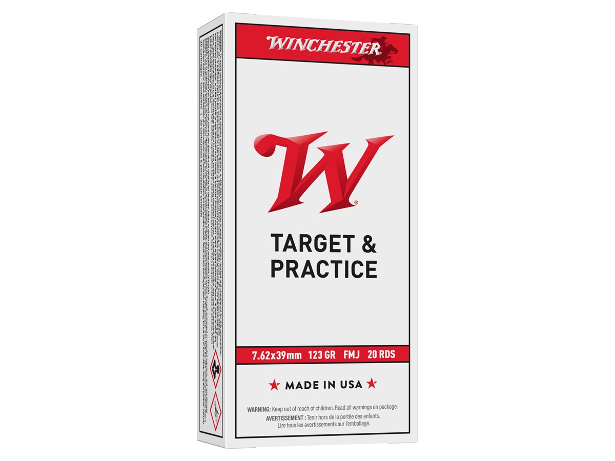 Winchester 7.62x39mm USA Target and Practice FMJ, 123gr, 20ct