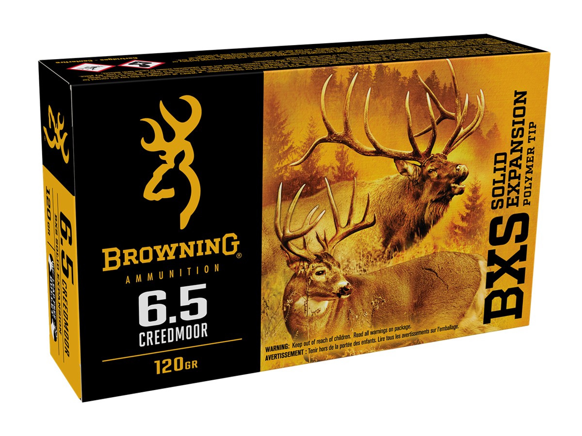 Browning 6.5 Creedmoor BXS Solid Expansion, 120gr, 20ct