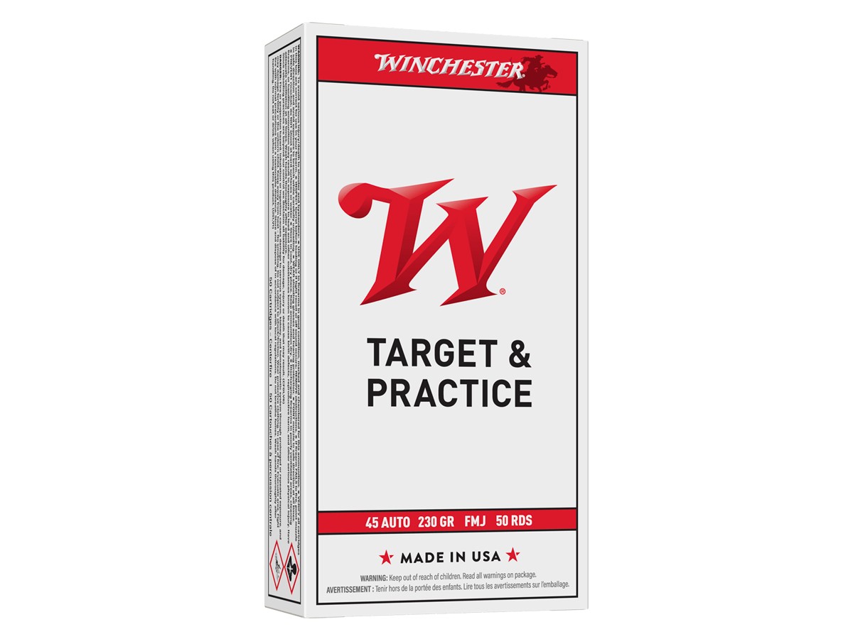 Winchester .45 Auto USA Target and Practice FMJ, 230gr, 50ct