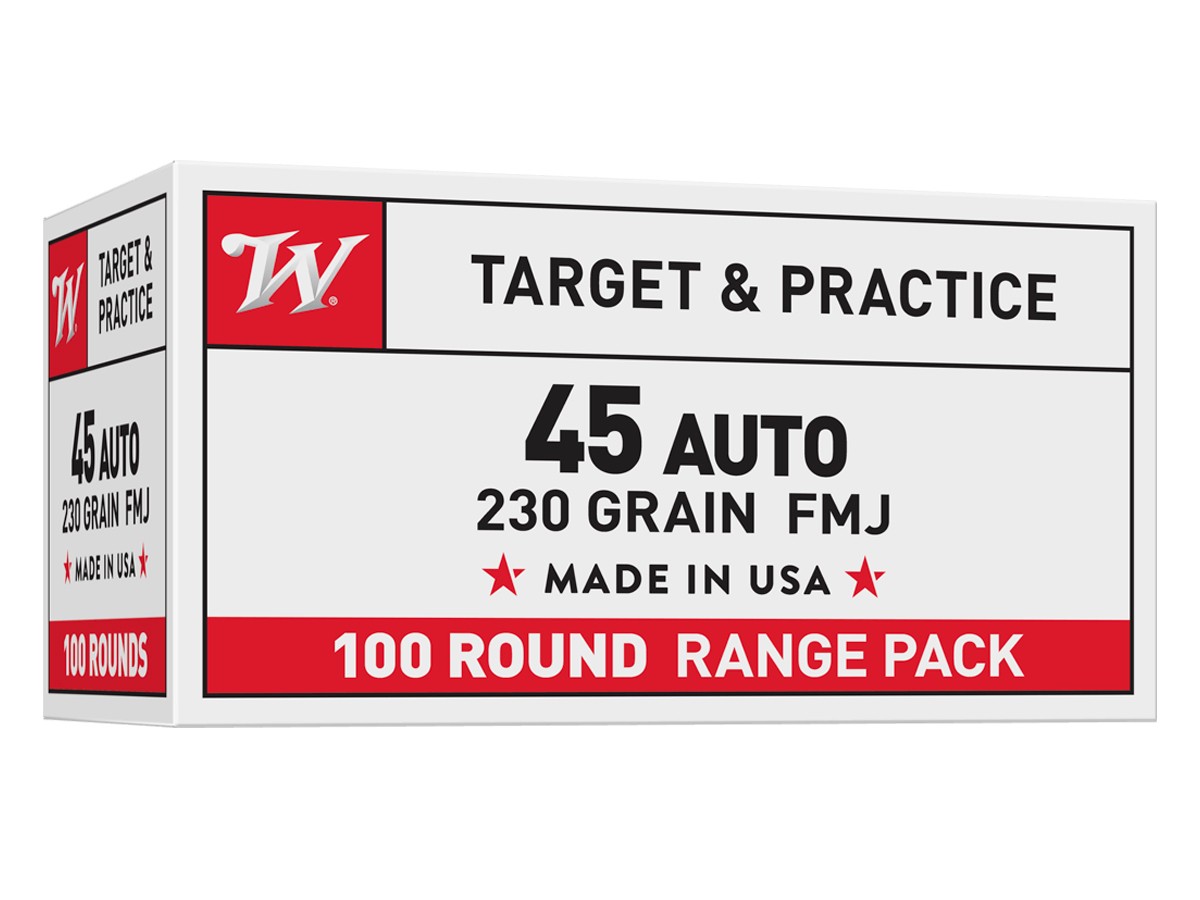 Winchester .45 Auto USA Target and Practice FMJ, 230gr, 100ct
