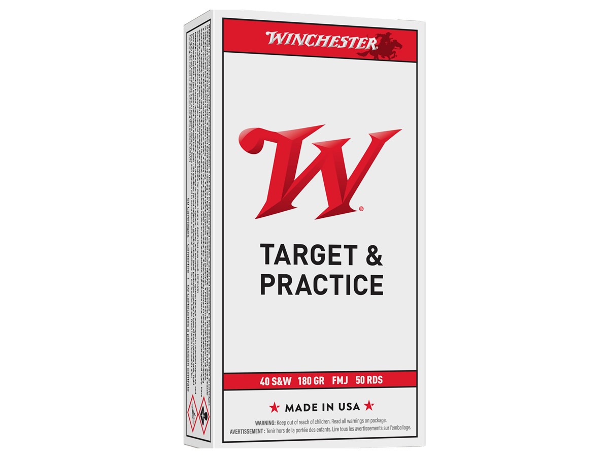 Winchester .40 S&W USA Target and Practice FMJ, 180gr, 50ct