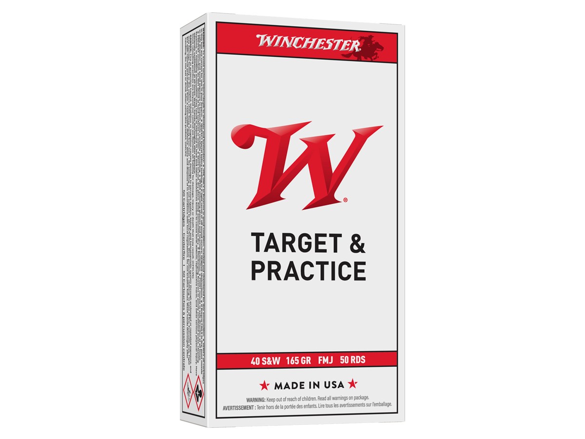 Winchester .40 S&W USA Target and Practice FMJ, 165gr, 50ct