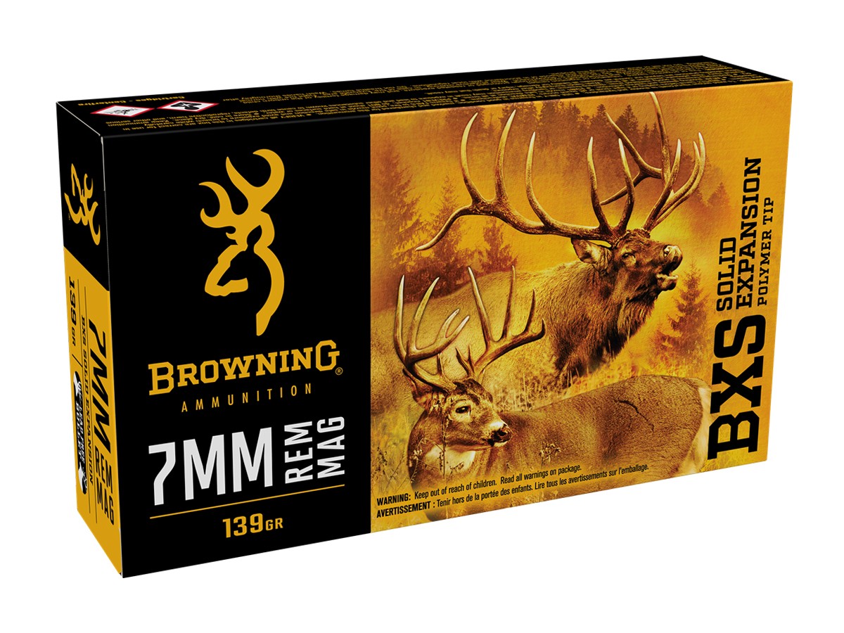 Browning 7mm Remington Magnum BXS Solid Expansion, 139gr, 20ct