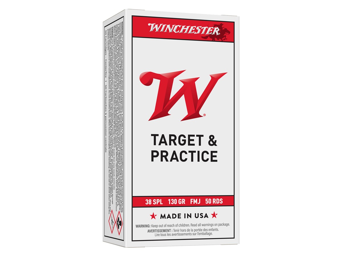 Winchester .38 Special USA Target and Practice FMJ, 130gr, 50ct