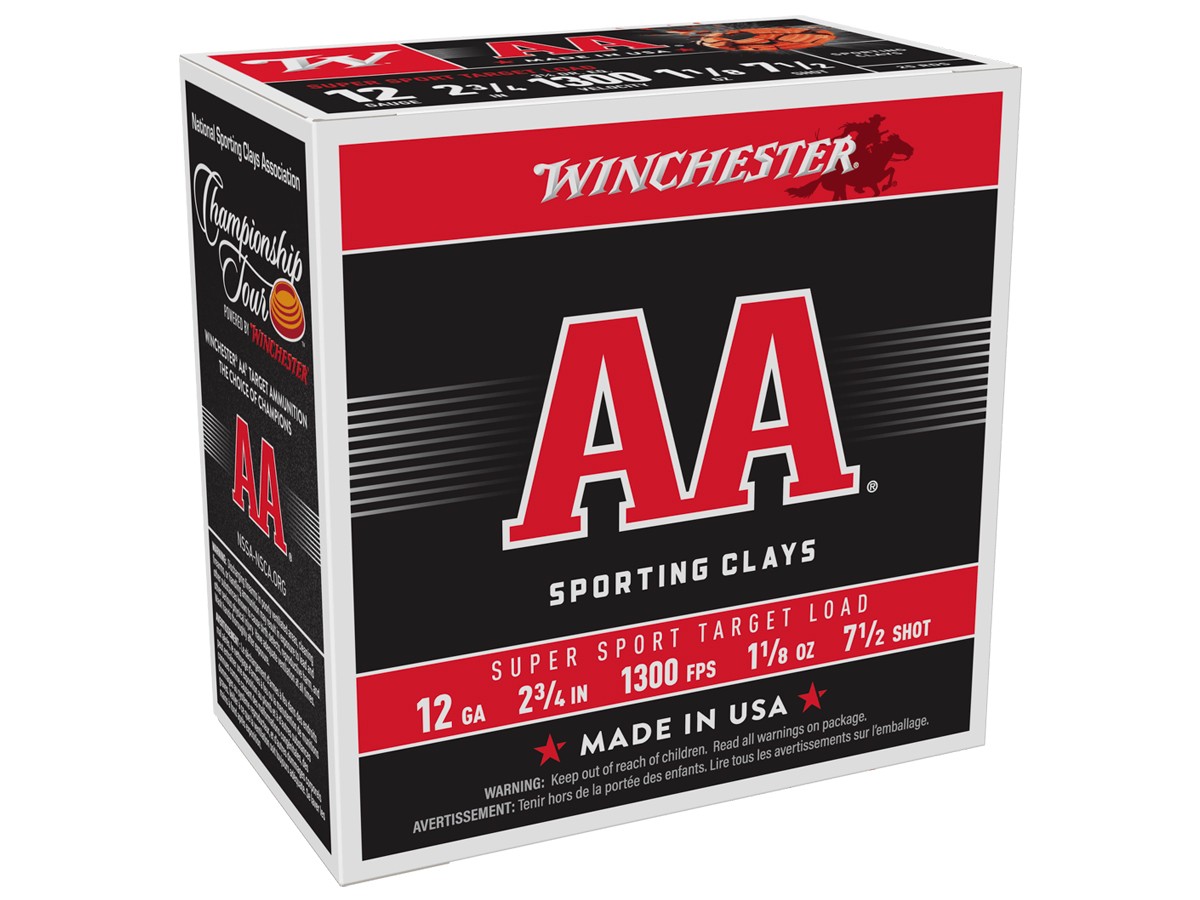 Winchester 12GA AA Super Sport Sporting Clays 1 1/8oz, 7.5 Shot, 25ct