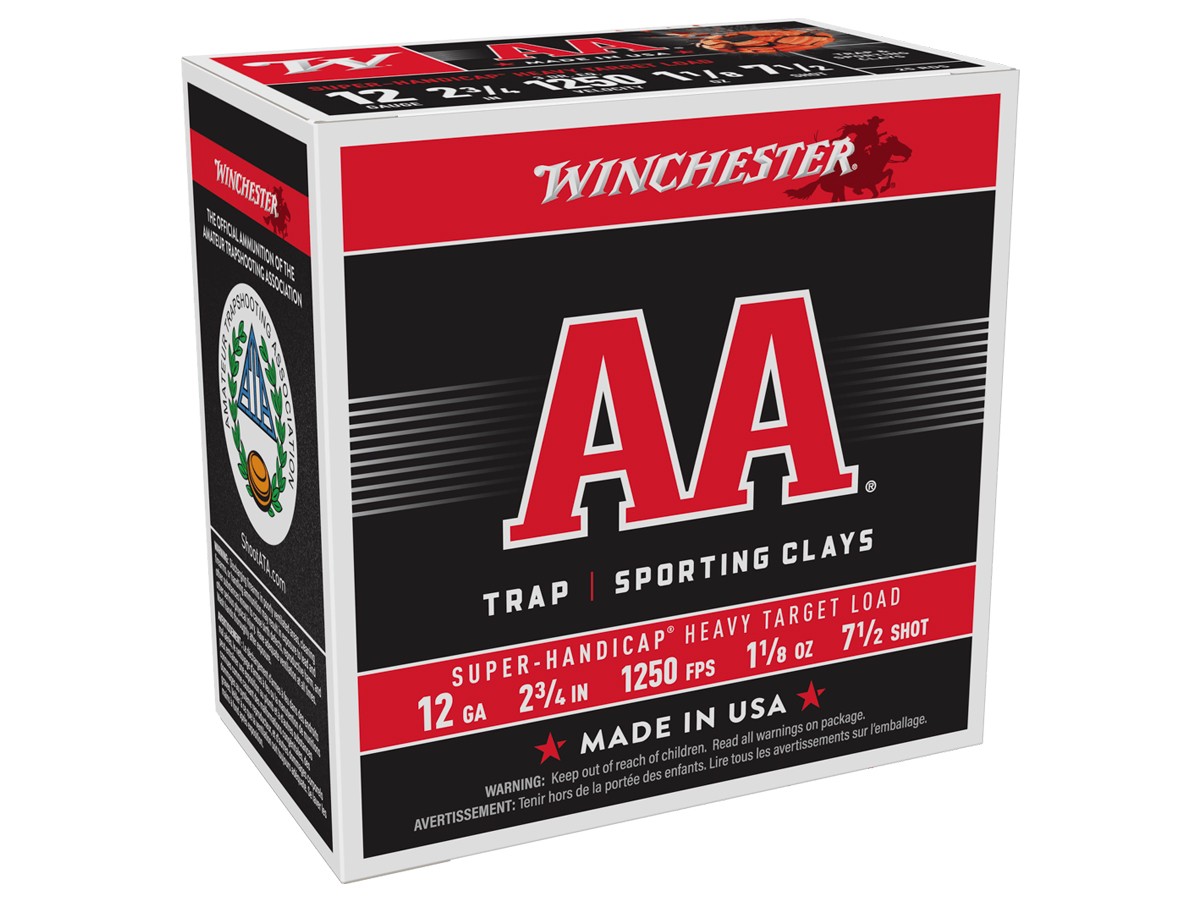 Winchester 12GA AA Trap Sporting Clays 1 1/8oz, 7.5 Shot, 25ct