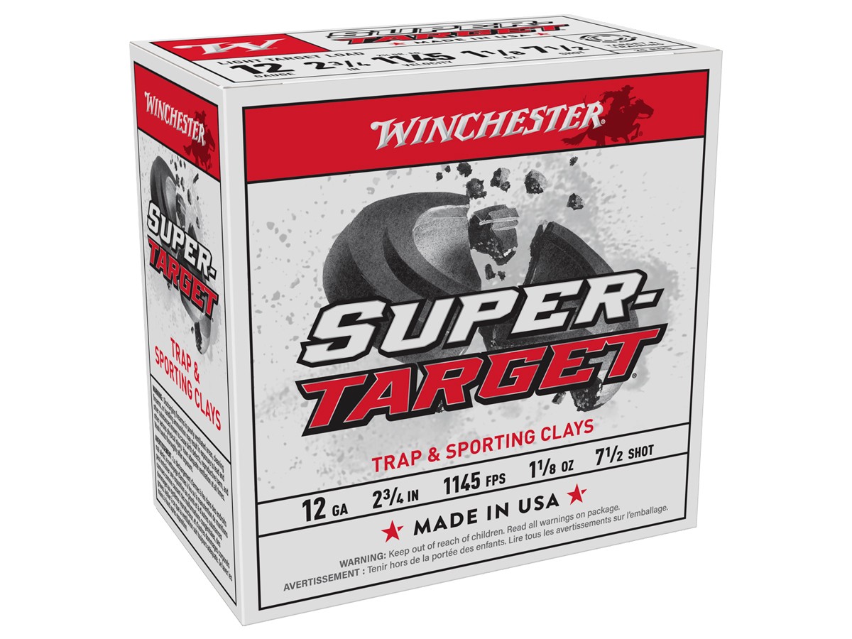 Winchester 12GA Super-Target Light Trap and Sporting Clays 1 1/8oz, 7.5 Shot, 25ct