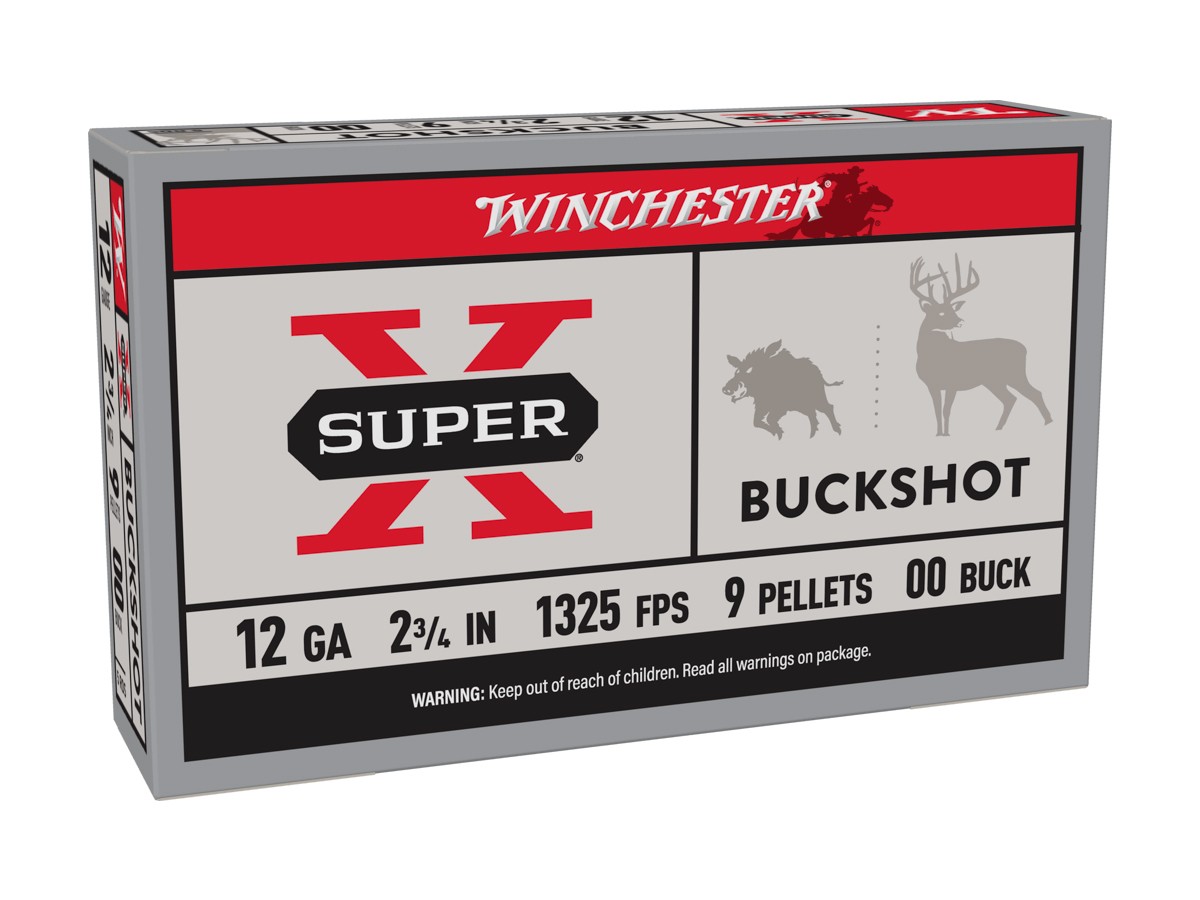 Winchester 12GA Super X Buckshot 00 Buck, 9 Pellet, 5ct