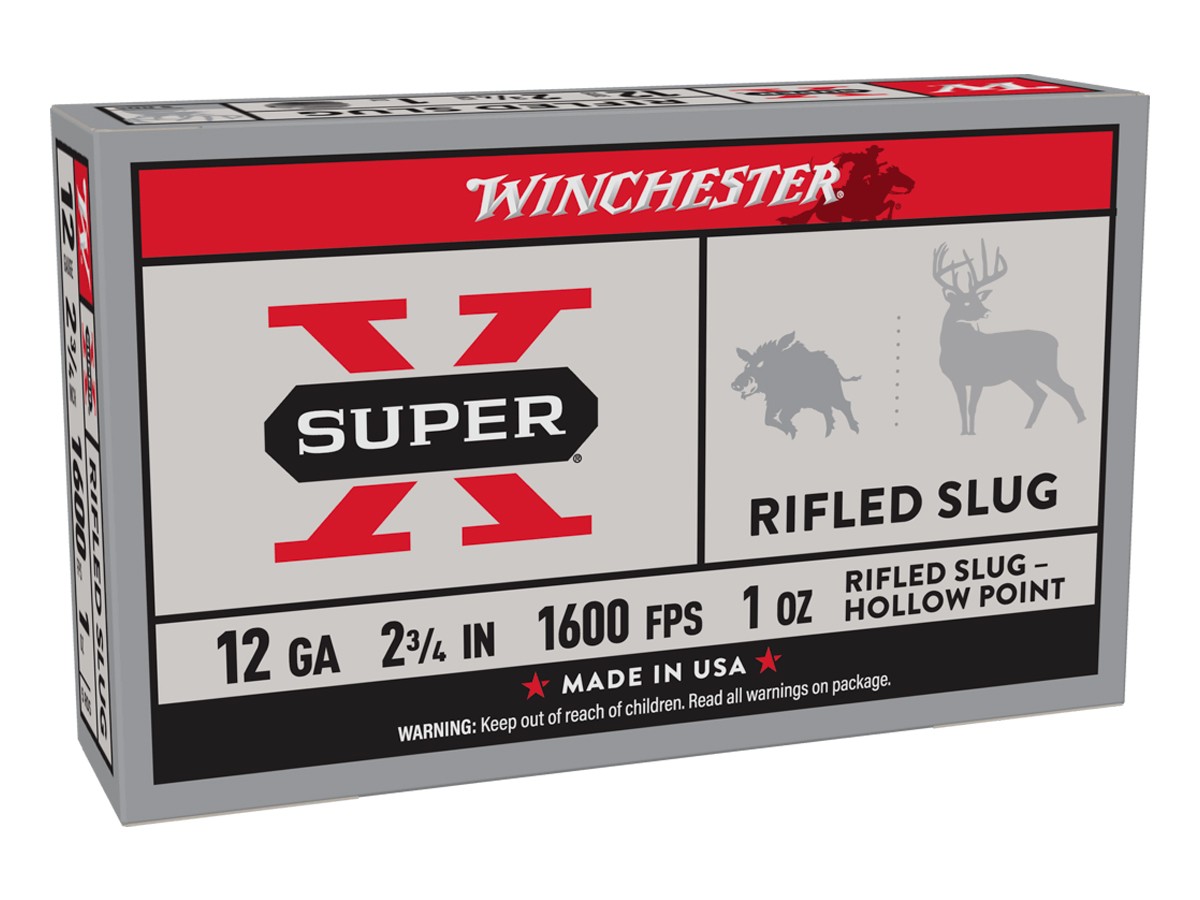 Winchester 12GA Super-X Rifled Slug HP, 1oz, 5ct