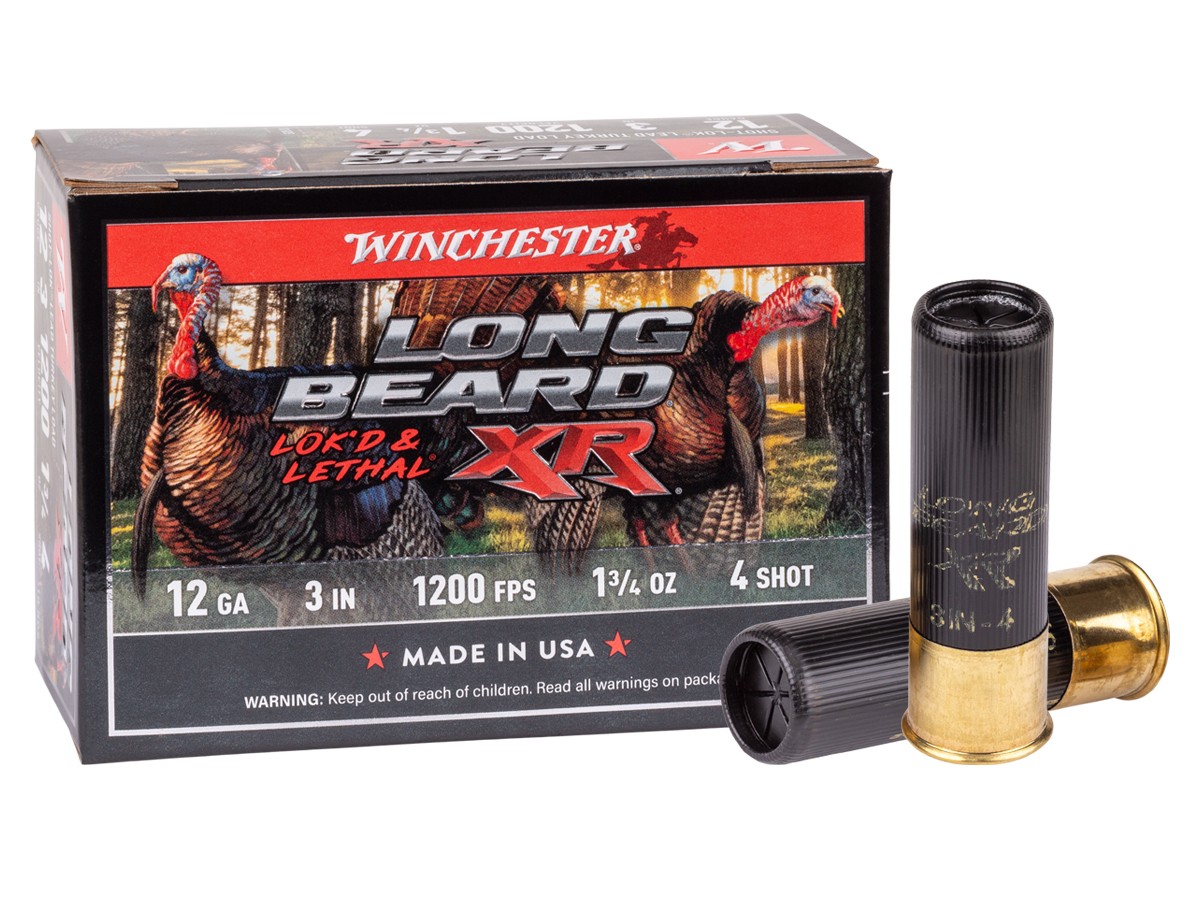 Winchester 12GA Long Beard Lok’d & Lethal XR 1 3/4oz, 4 Shot, 10ct