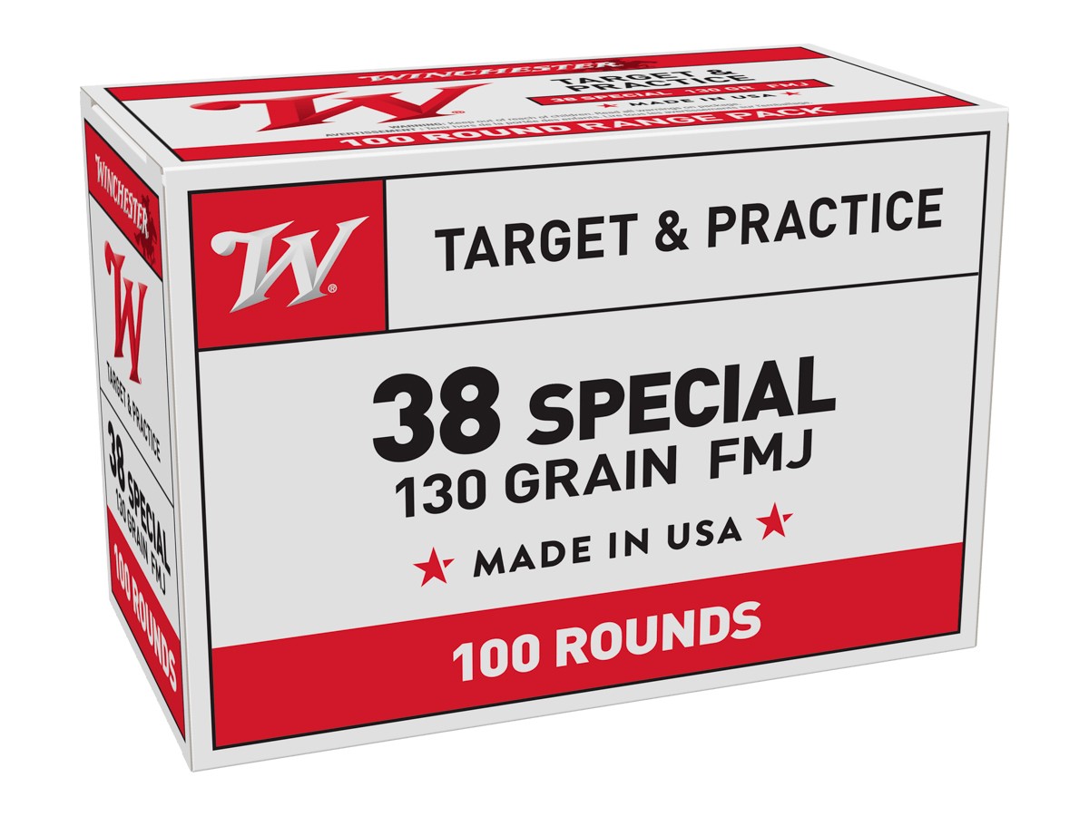 Winchester .38 Special USA Target and Practice FMJ, 130gr, 100ct