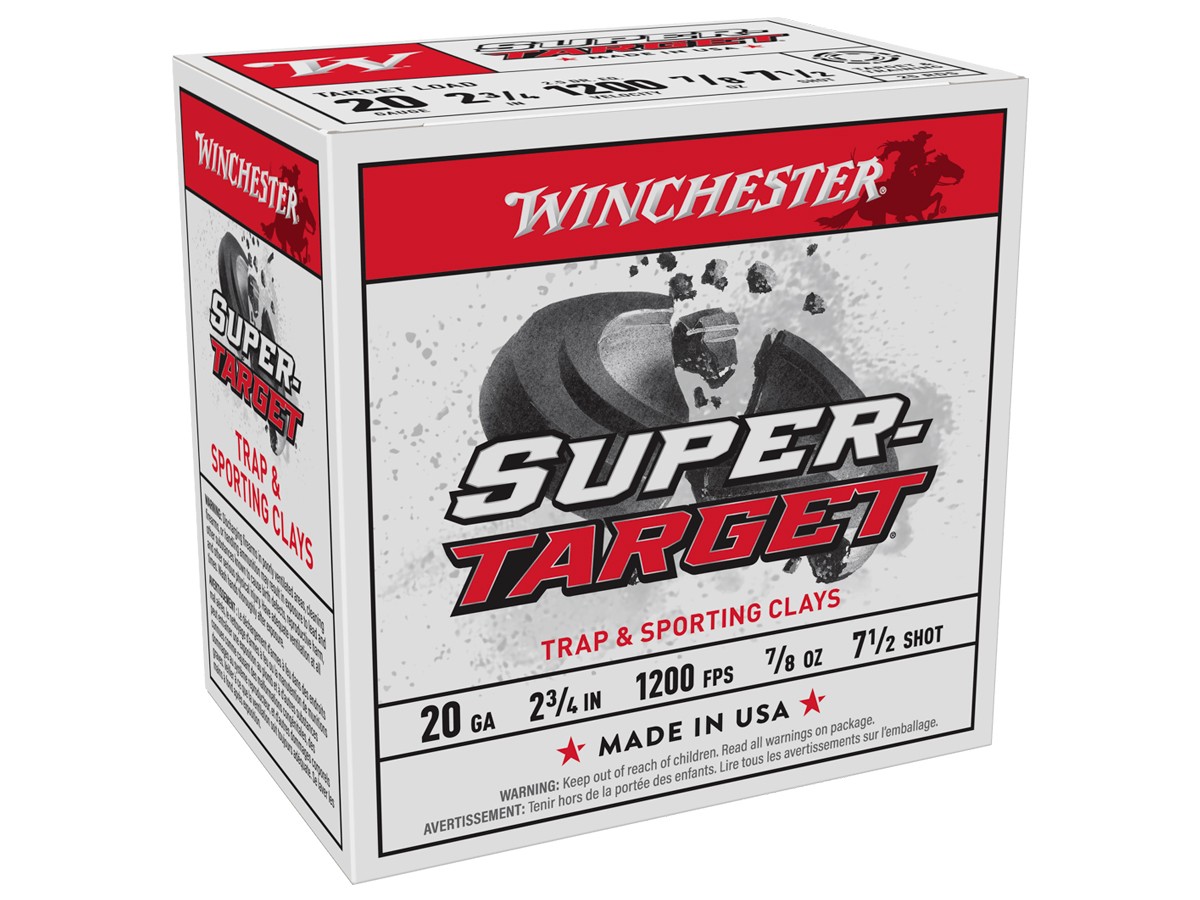 Winchester 20GA Super-Target Trap and Sporting Clays 7/8oz, 7.5 Shot, 25ct