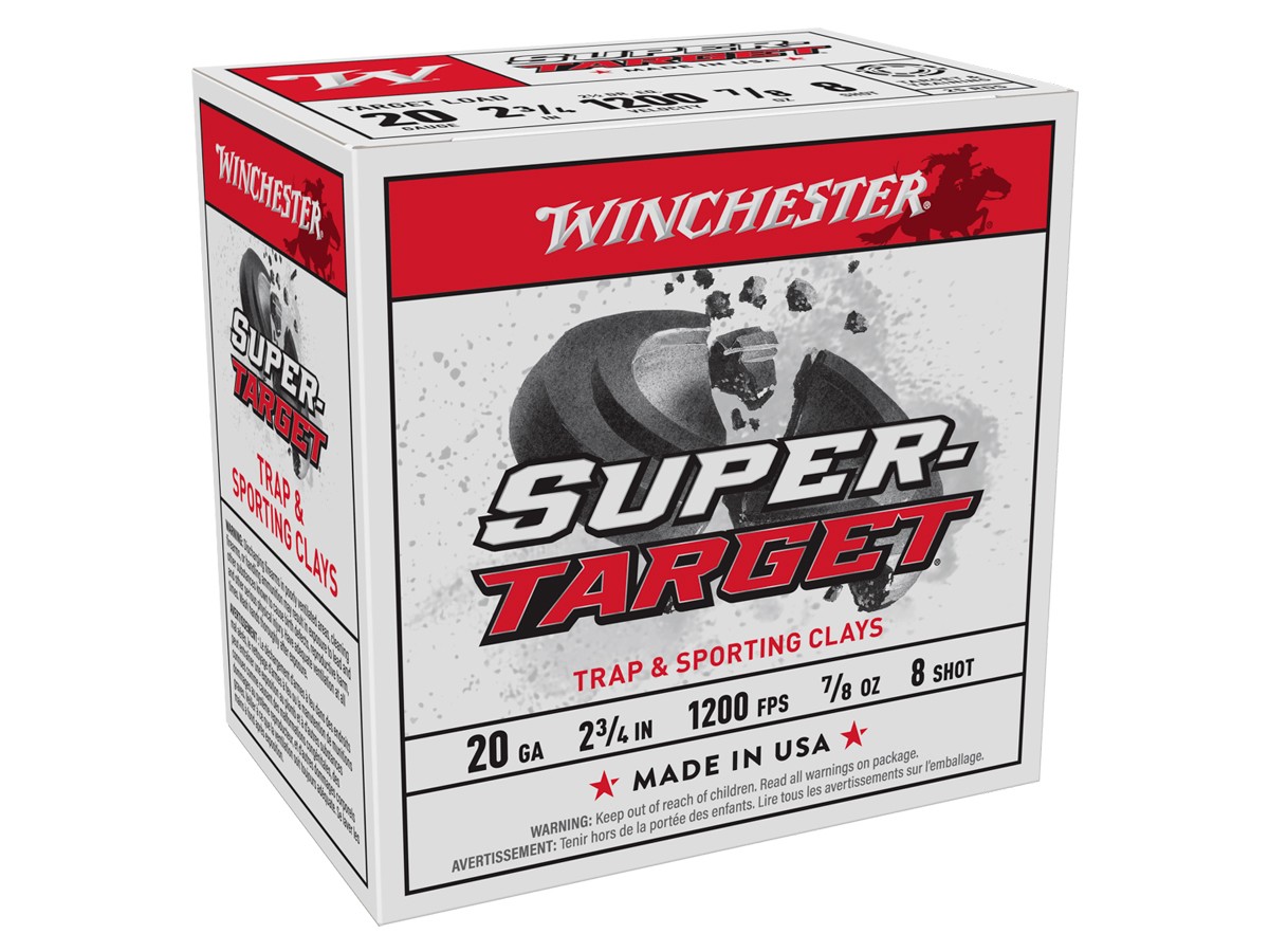 Winchester 20GA Super-Target Trap and Sporting Clays 7/8oz, 8 Shot, 25ct