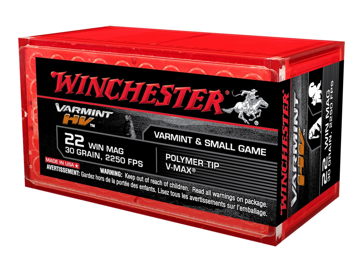 Winchester .22 WMR Varmint HV V-Max, 30gr, 50ct