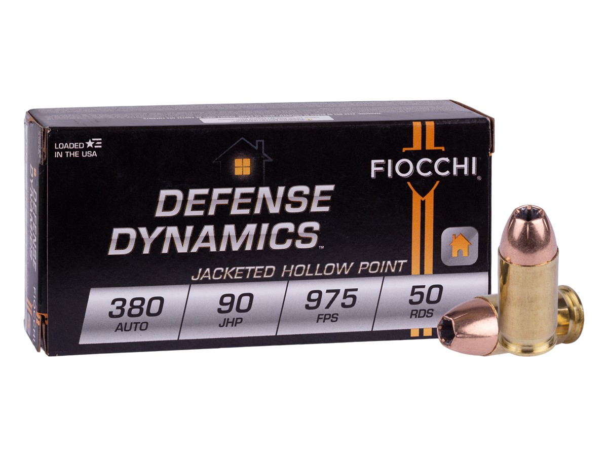 Fiocchi .380 Auto Defense Dynamics JHP, 90gr, 50ct
