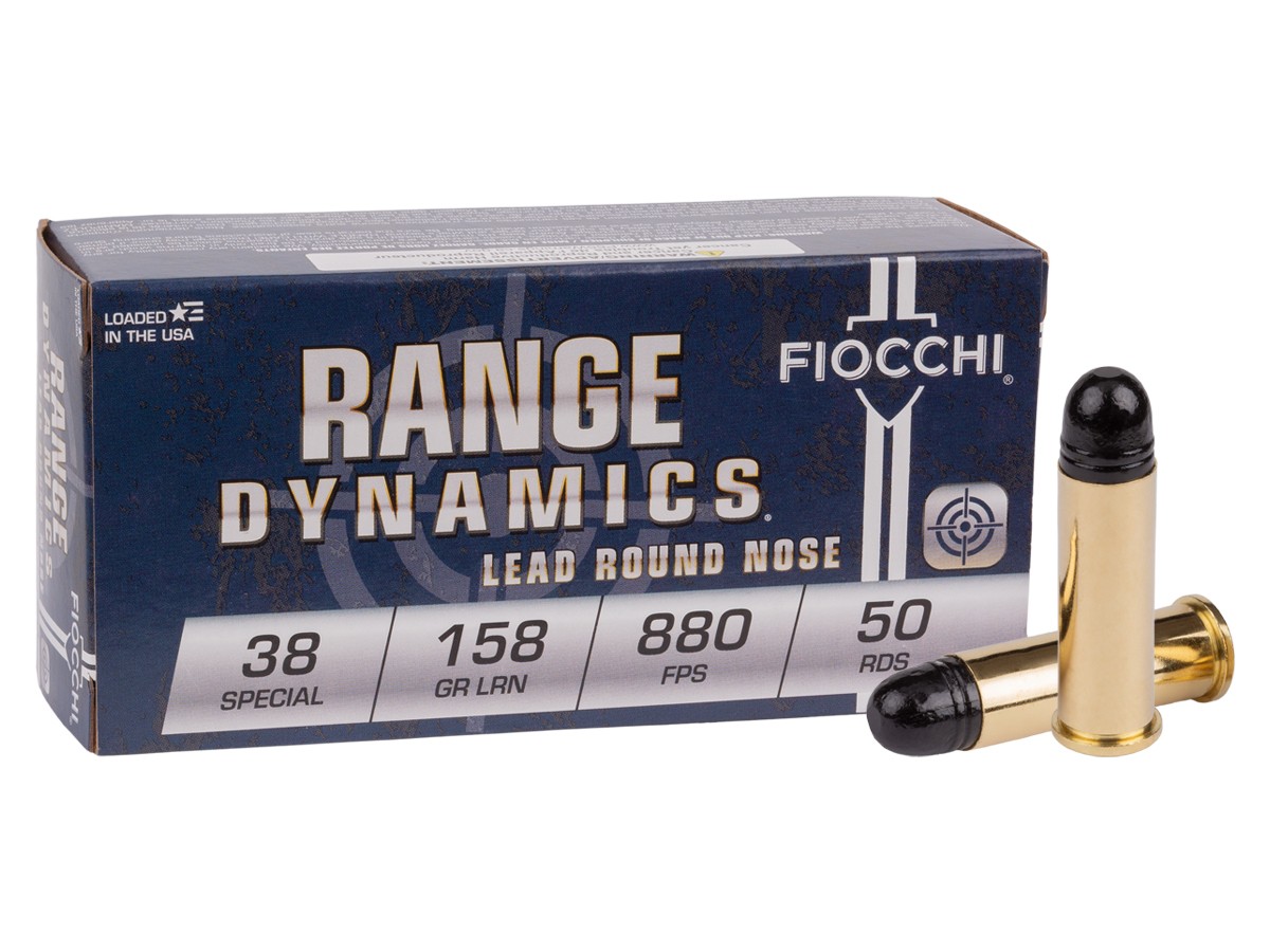 Fiocchi .38 Special Range Dynamics LRN, 158gr, 50ct
