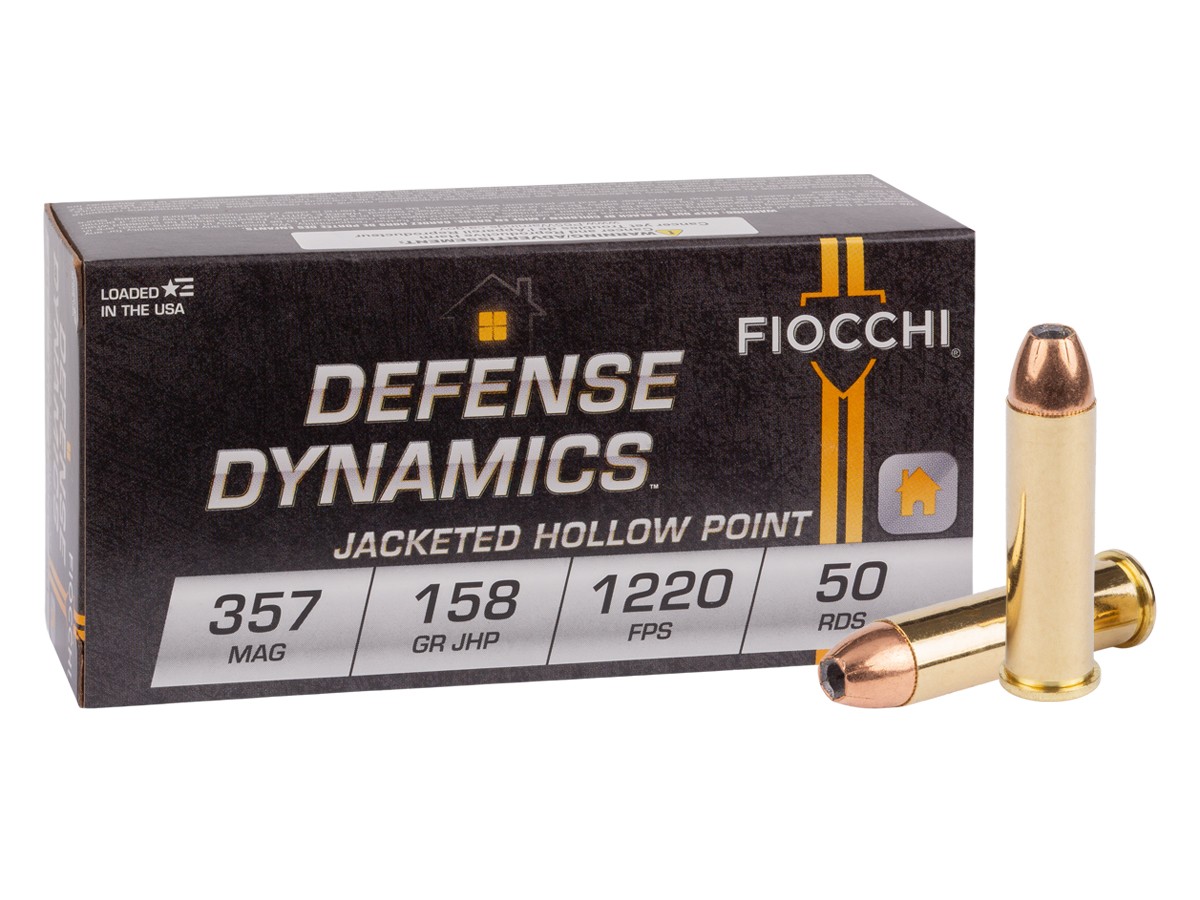 Fiocchi .357 Magnum Defense Dynamics JHP, 158gr, 50ct