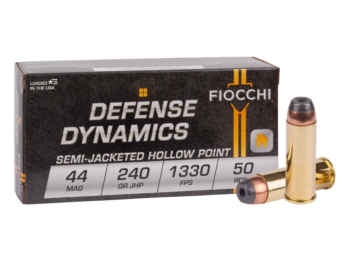 Fiocchi .44 Magnum Defense Dynamics SJHP, 240gr, 50ct