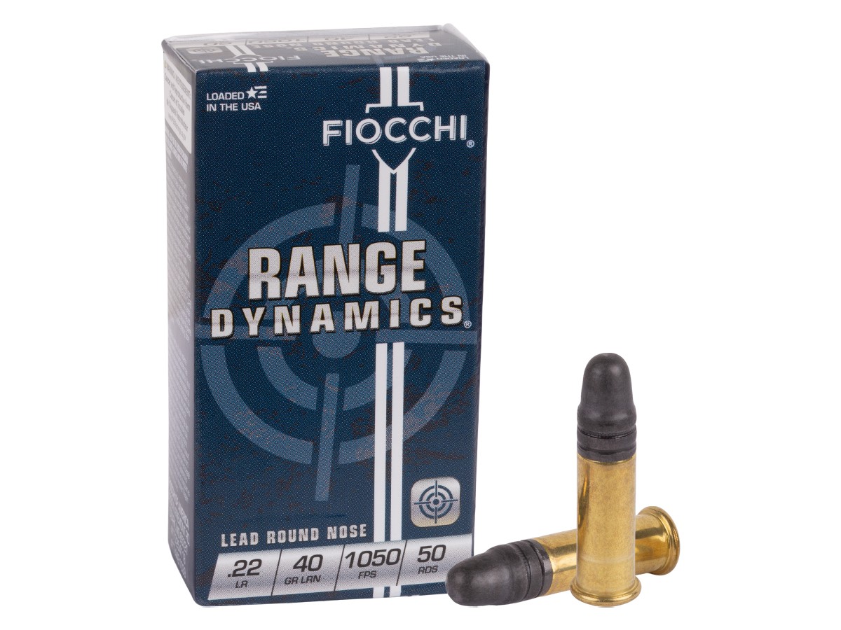 Fiocchi .22 LR Range Dynamics LRN, 40gr, 50ct