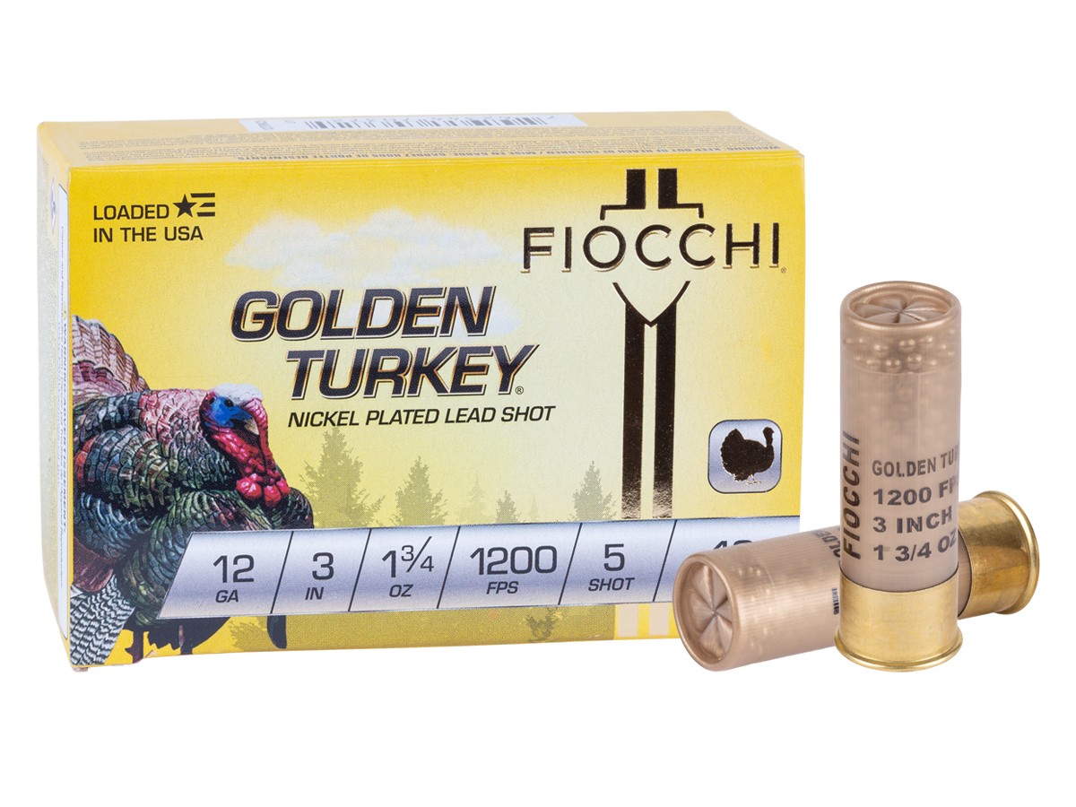 Fiocchi 12GA Golden Turkey 1 3/4oz, 5 Shot, 10ct