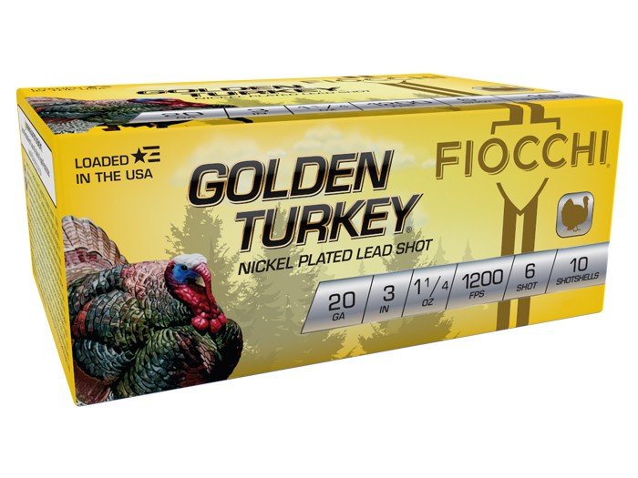 Fiocchi 20GA Golden Turkey 1 1/4oz, 6 Shot, 10ct