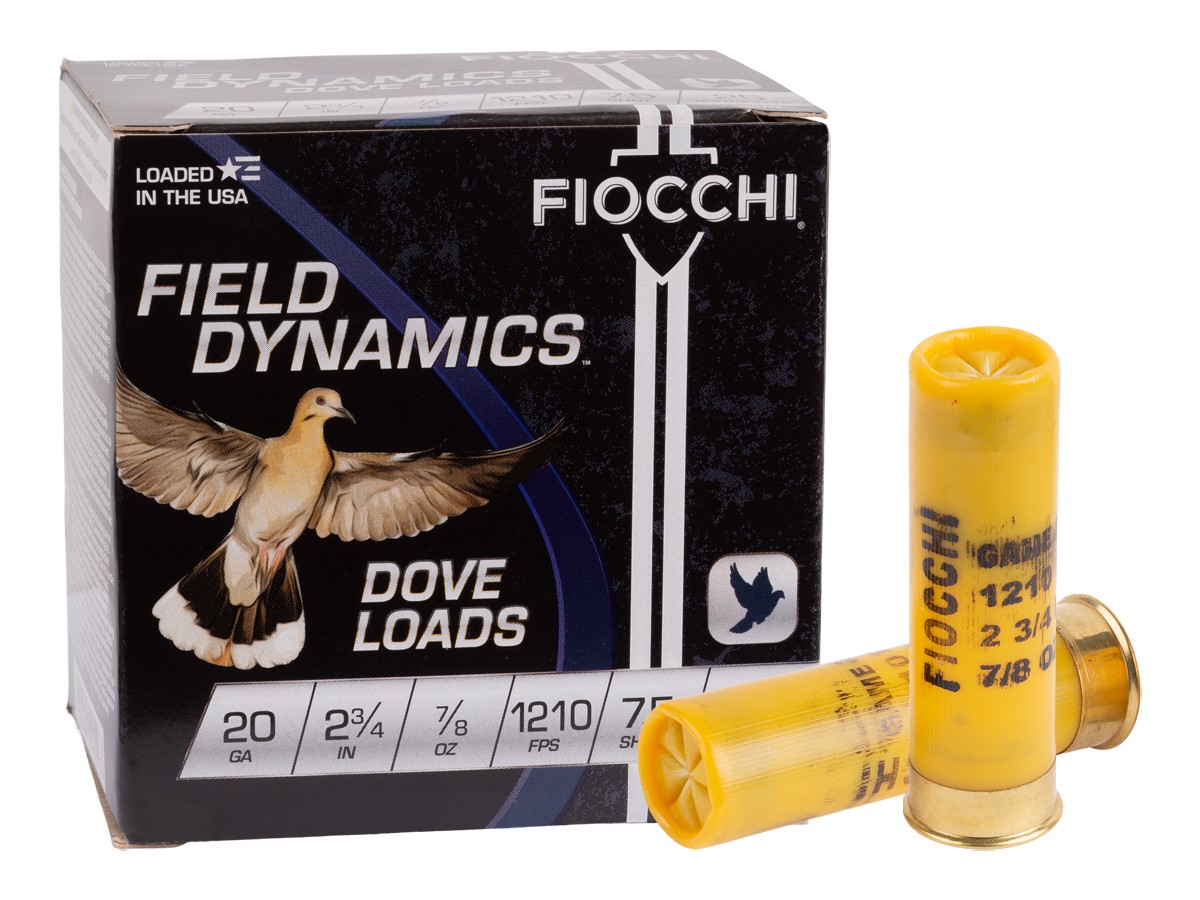 Fiocchi 12GA Field Dynamics Dove & Quail 1oz, 8 Shot, 25ct