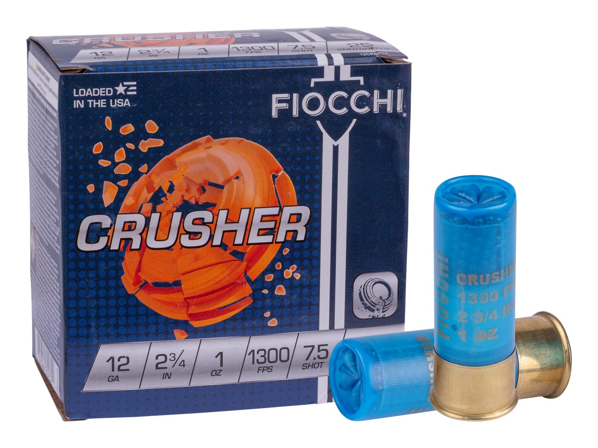 Fiocchi 12GA Crusher 1oz, 7.5 Shot, 25ct