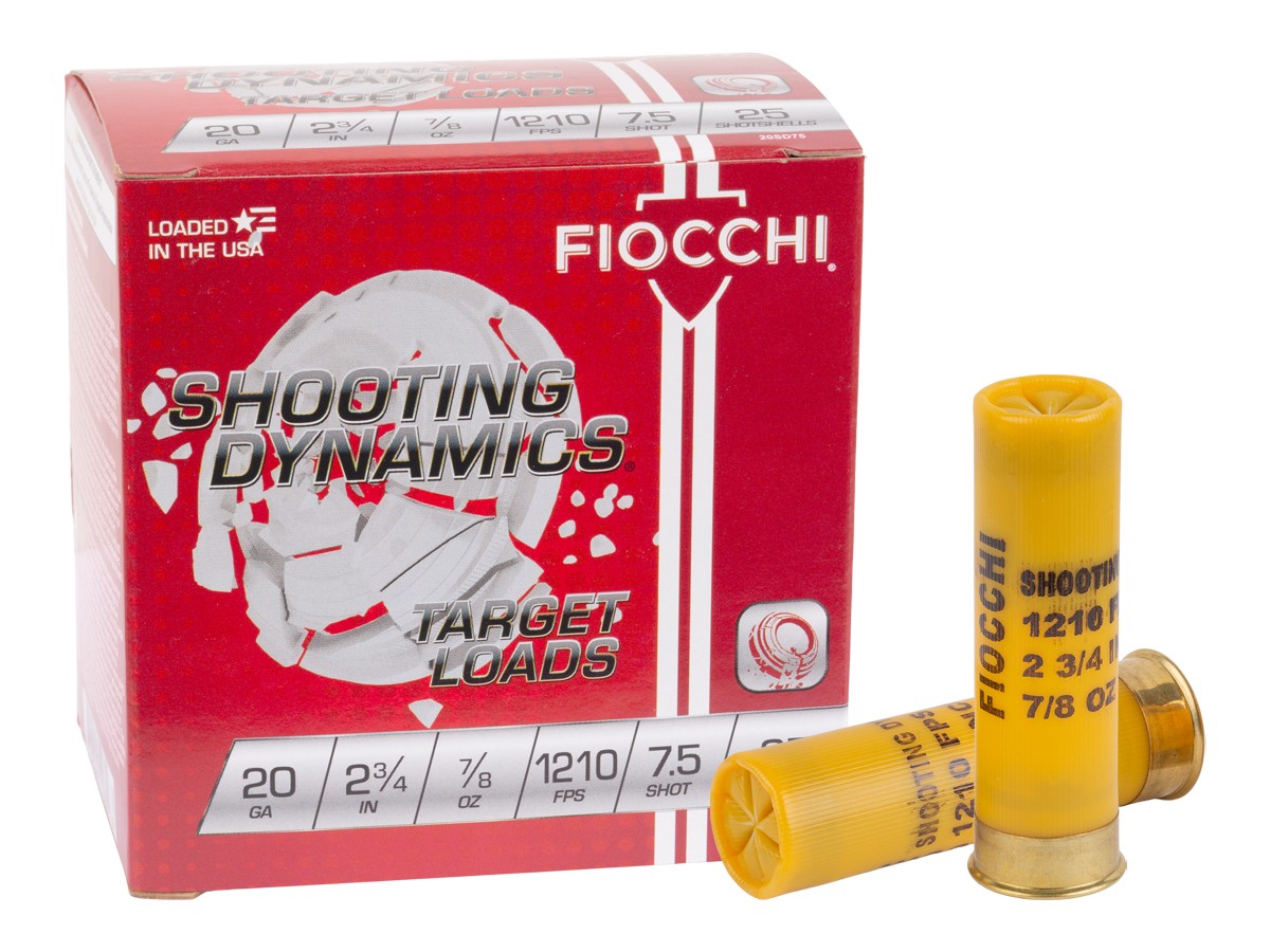 Fiocchi 20GA Shooting Dynamics 7/8oz, 7.5 Shot, 25ct