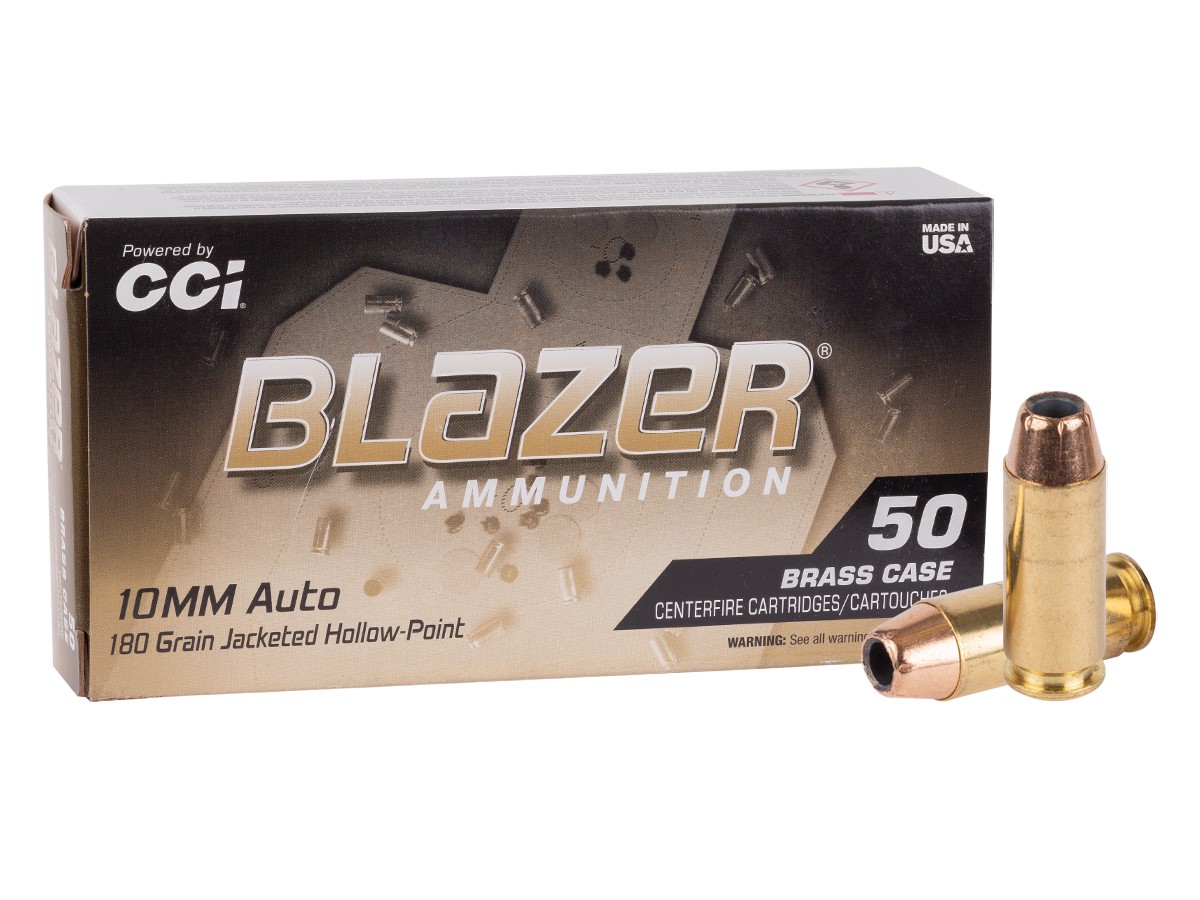 Blazer 10mm Auto Blaser Brass JHP, 180gr, 50ct