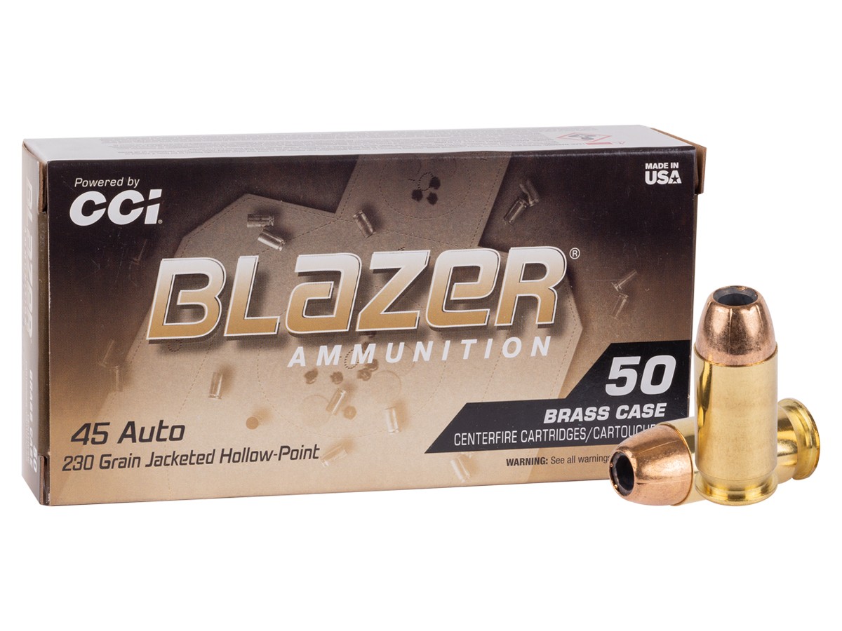 Blazer .45 Auto Blazer Brass JHP, 230gr, 50ct