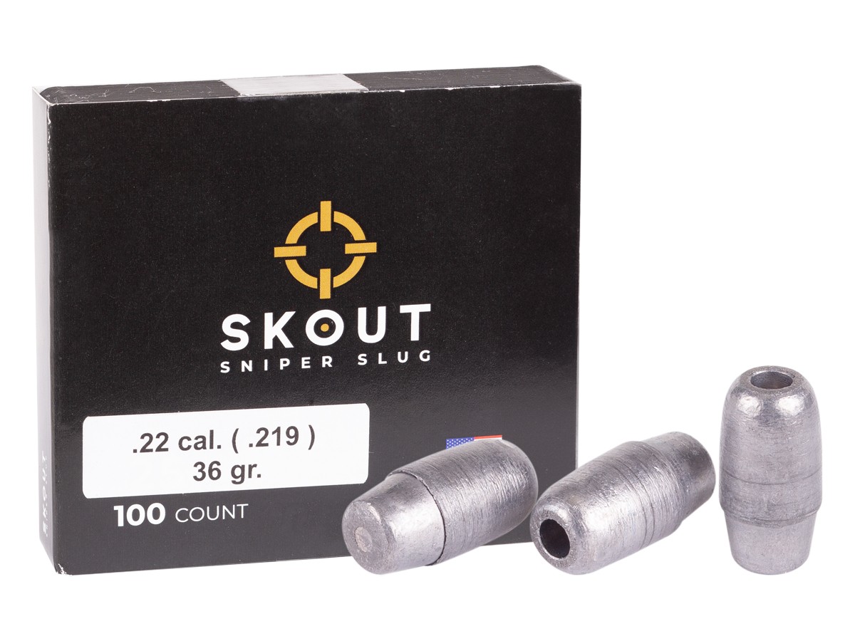 Skout Airguns Sniper Slug, .22 Cal, 36 Grains, Hollowpoint, 100ct 0.22